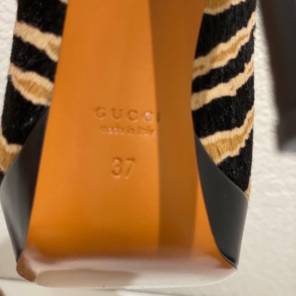 Gucci Betty Zebra Pony Hair Lace-up Booties - Picture 8 of 11